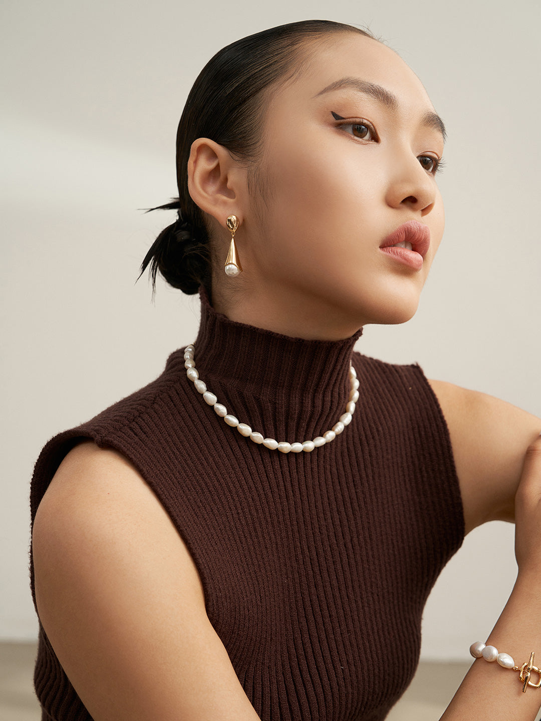 French style earings 法式贝珠