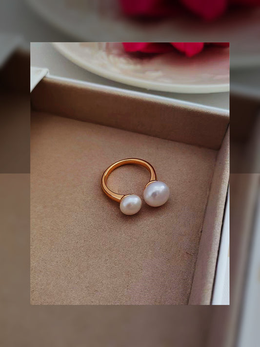 Double Pearl ring-双珠戒指